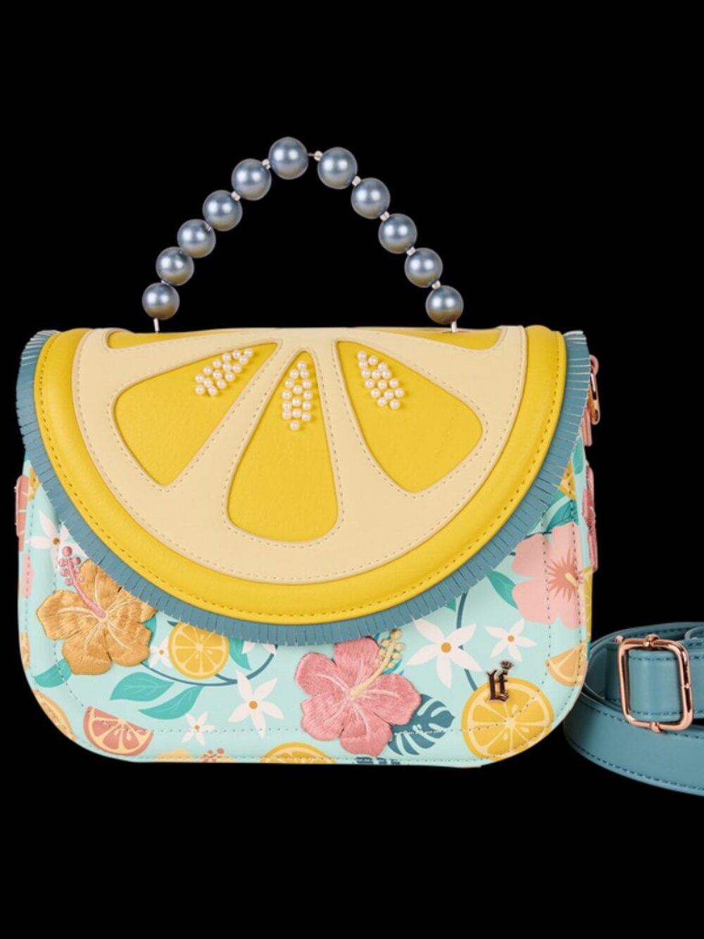 LOUNGEFLY Tropical Lemon Floral Crossbody Bag Brand New NWT